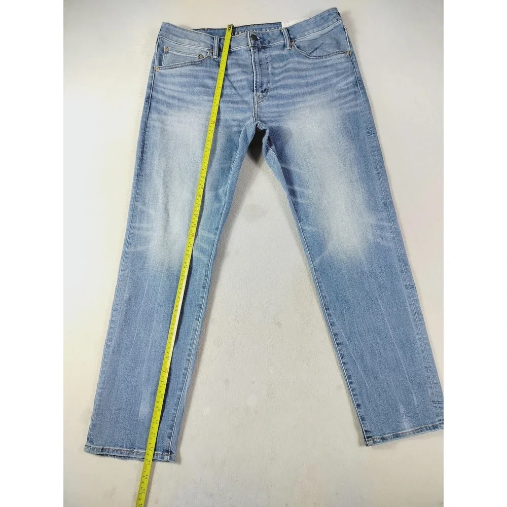 American Eagle Airflex+ Temp Tech Jeans Mens 38 Light Blue Athletic Tapered